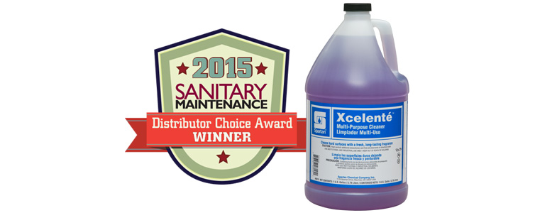 Xcelenté Selected as a 2015 Sanitary Maintenance Distributor Choice Award Winner!